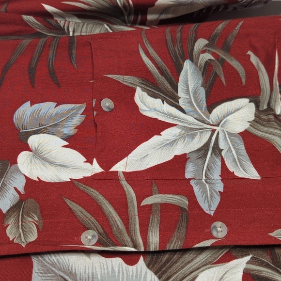 Pierre Cardin Vintage Floral Tropical Vibrant SS Button Down Shirt w Pocket M - Picture 8 of 11